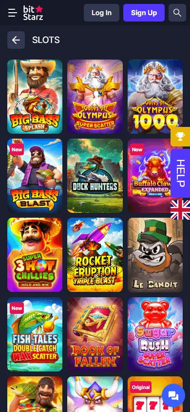 BitStarz Casino games on a mobile browser